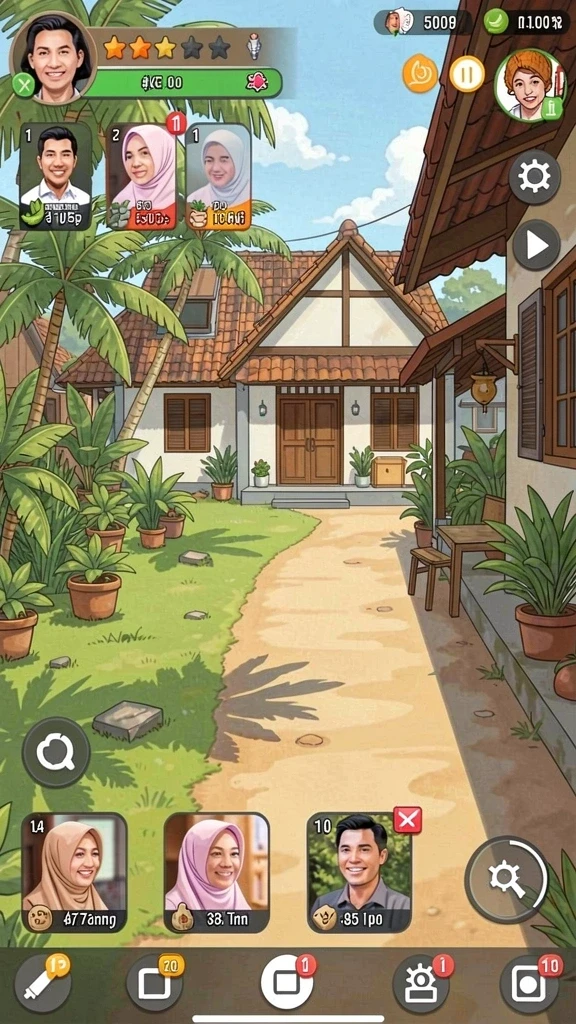 pp444 - Tangkapan layar menunjukkan karakter yang sedang menjelajahi hutan.